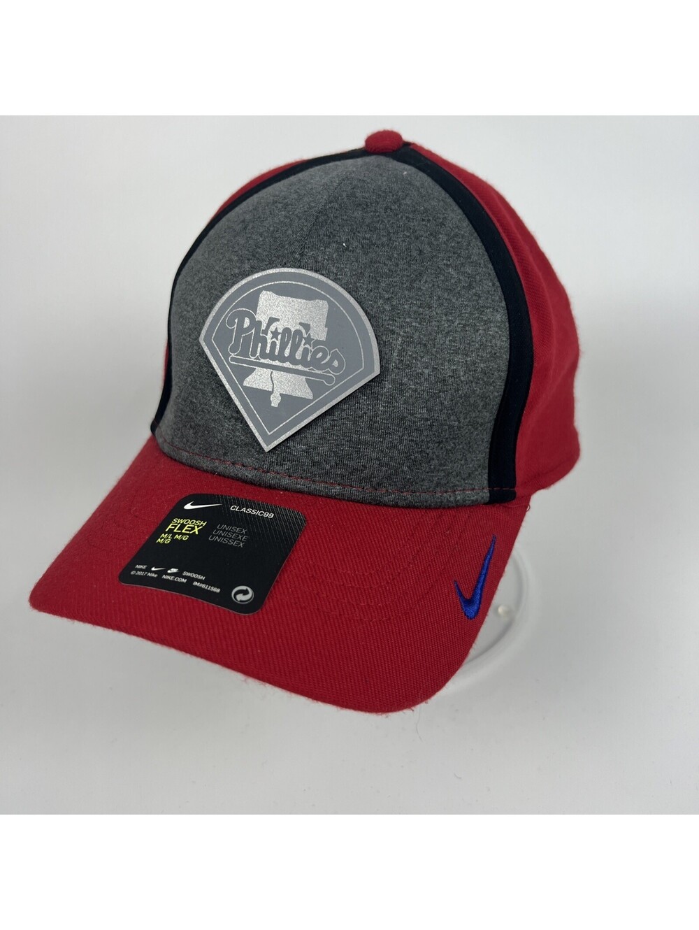New-Nike Philadelphia Phillies MLB Baseball Dri-Fit Swoosh Stretch Fit Cap- M/L